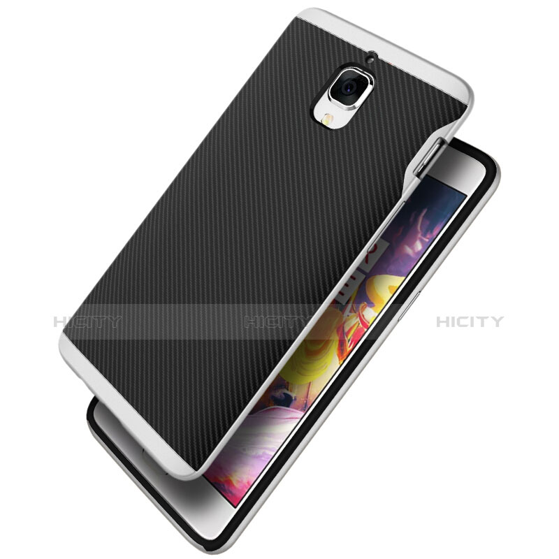 Coque Silicone Gel Serge pour OnePlus 3T Argent Plus