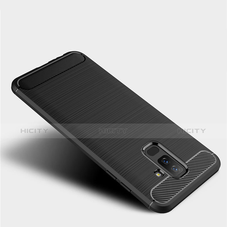 Coque Silicone Gel Serge pour Samsung Galaxy A6 Plus Noir Plus