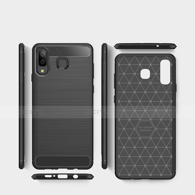 Coque Silicone Gel Serge pour Samsung Galaxy A8 Star Noir Plus