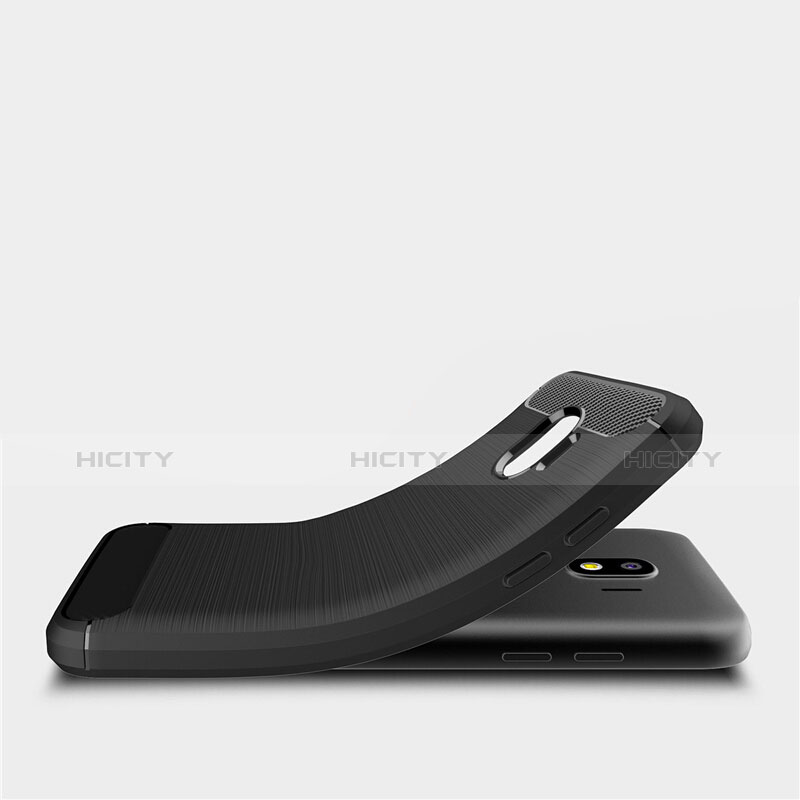 Coque Silicone Gel Serge pour Samsung Galaxy J2 Pro (2018) J250F Noir Plus