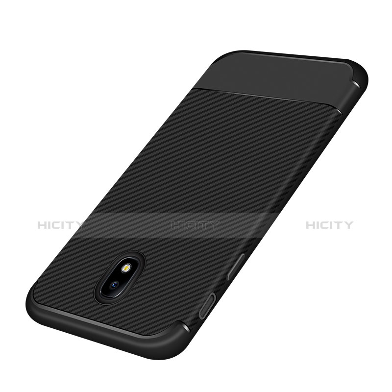 Coque Silicone Gel Serge pour Samsung Galaxy J7 (2017) Duos J730F Noir Plus