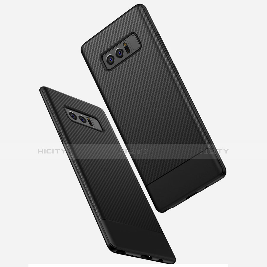 Coque Silicone Gel Serge pour Samsung Galaxy Note 8 Noir Plus