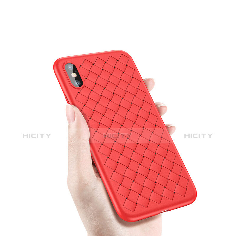 Coque Silicone Gel Serge R02 pour Apple iPhone X Rouge Plus