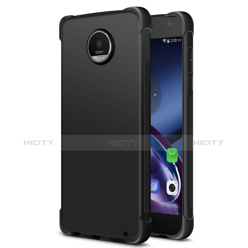 Coque Silicone Gel Souple Couleur Unie pour Motorola Moto Z2 Play Noir Plus