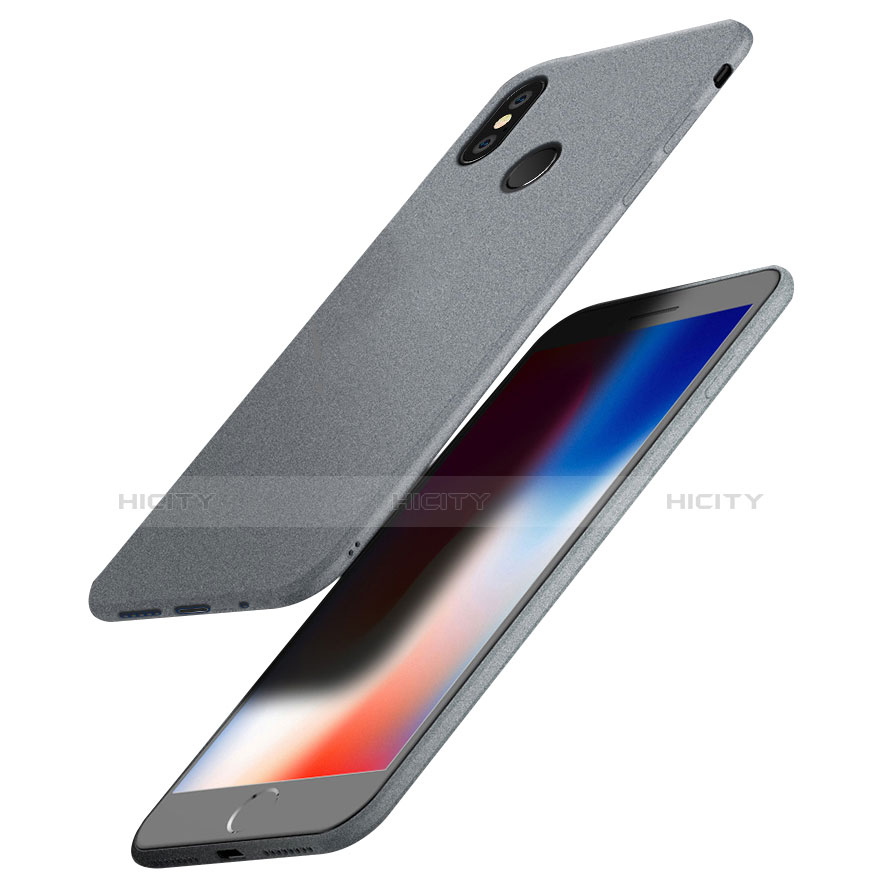 Coque Silicone Gel Souple Couleur Unie pour Xiaomi Redmi Note 5 AI Dual Camera Gris Plus