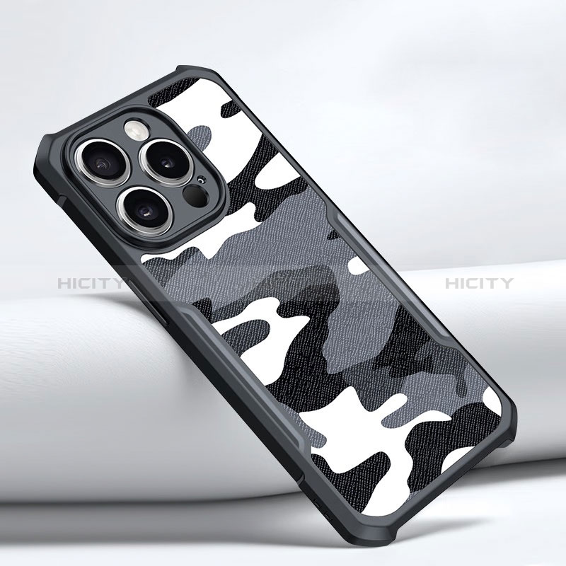 Coque Silicone Gel Souple Couleur Unie XD1 pour Apple iPhone 15 Pro Max Noir Plus