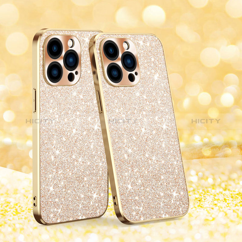 Coque Silicone Housse Etui Gel Bling-Bling AC1 pour Apple iPhone 13 Pro Or Plus