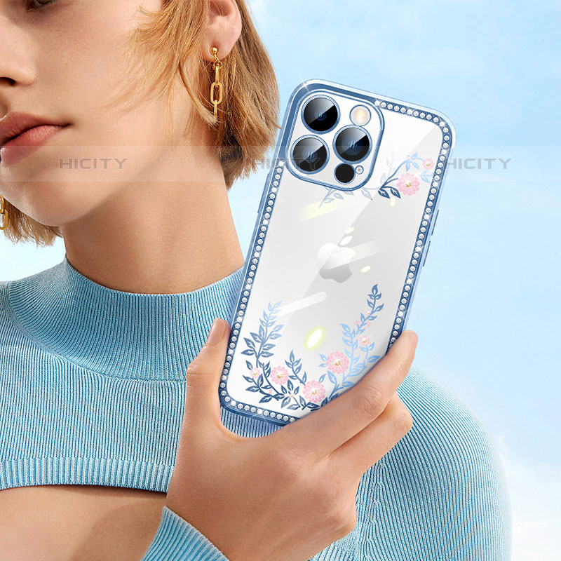 Coque Silicone Housse Etui Gel Bling-Bling AT1 pour Apple iPhone 15 Pro Plus