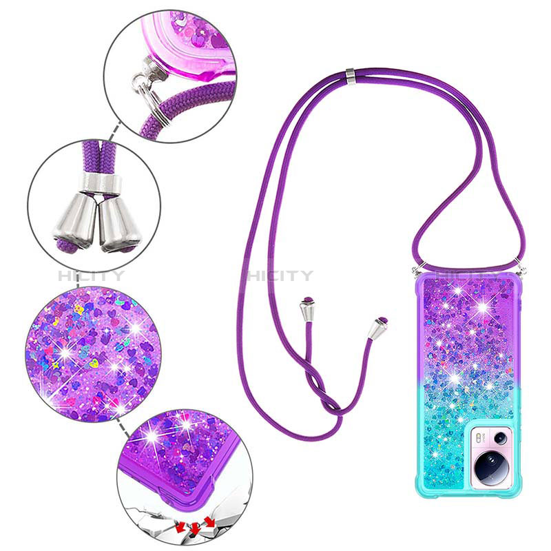 Coque Silicone Housse Etui Gel Bling-Bling avec Laniere Strap S01 pour Xiaomi Civi 2 5G Plus