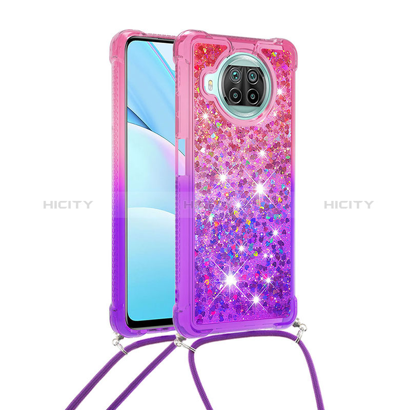 Coque Silicone Housse Etui Gel Bling-Bling avec Laniere Strap S01 pour Xiaomi Mi 10T Lite 5G Plus