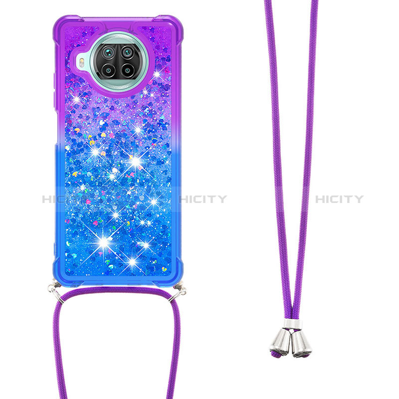 Coque Silicone Housse Etui Gel Bling-Bling avec Laniere Strap S01 pour Xiaomi Mi 10T Lite 5G Plus