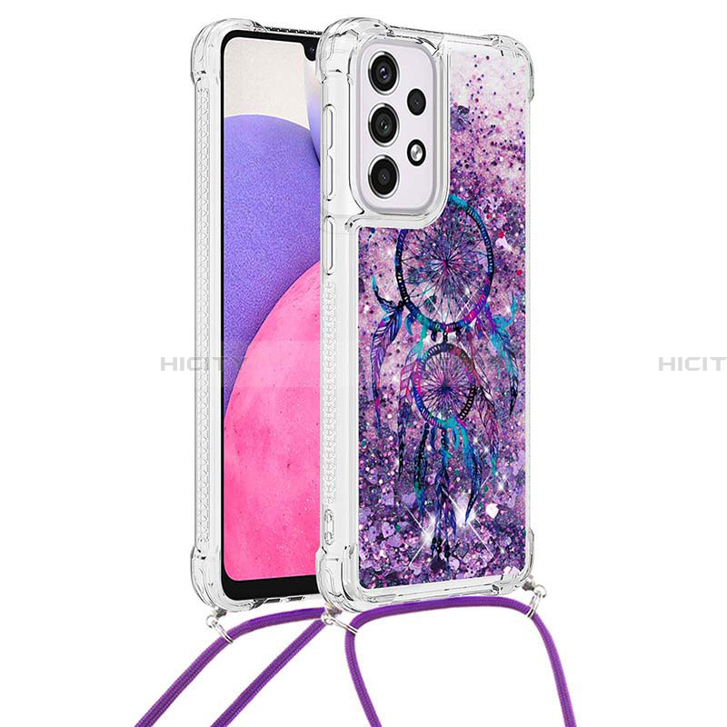 Coque Silicone Housse Etui Gel Bling-Bling avec Laniere Strap S02 pour Samsung Galaxy A33 5G Plus