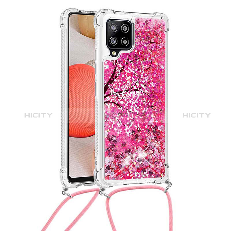 Coque Silicone Housse Etui Gel Bling-Bling avec Laniere Strap S02 pour Samsung Galaxy A42 5G Plus