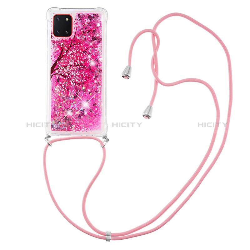 Coque Silicone Housse Etui Gel Bling-Bling avec Laniere Strap S02 pour Samsung Galaxy Note 10 Lite Plus