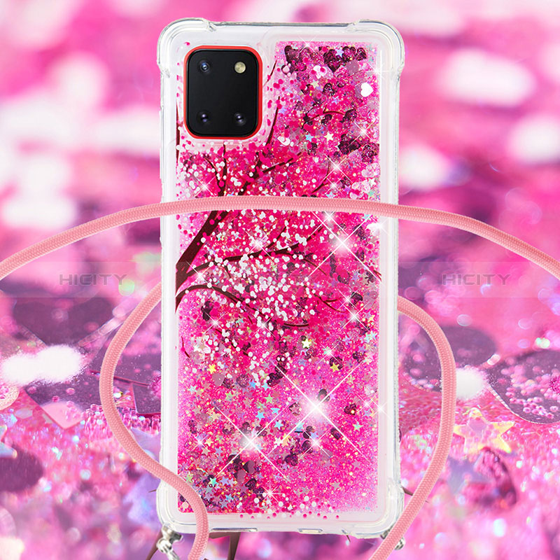 Coque Silicone Housse Etui Gel Bling-Bling avec Laniere Strap S02 pour Samsung Galaxy Note 10 Lite Plus