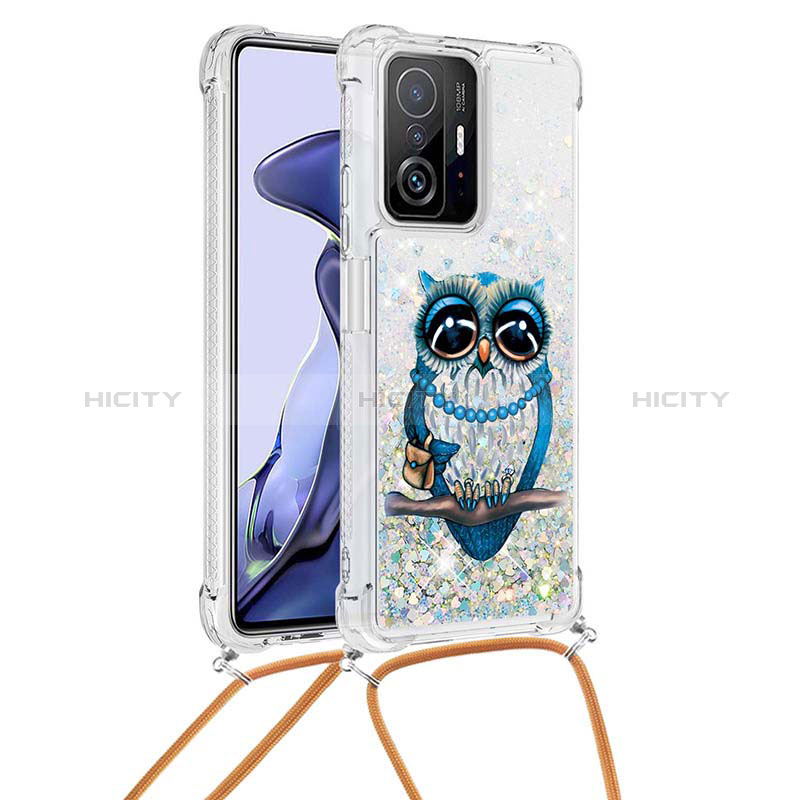 Coque Silicone Housse Etui Gel Bling-Bling avec Laniere Strap S02 pour Xiaomi Mi 11T 5G Mixte Plus