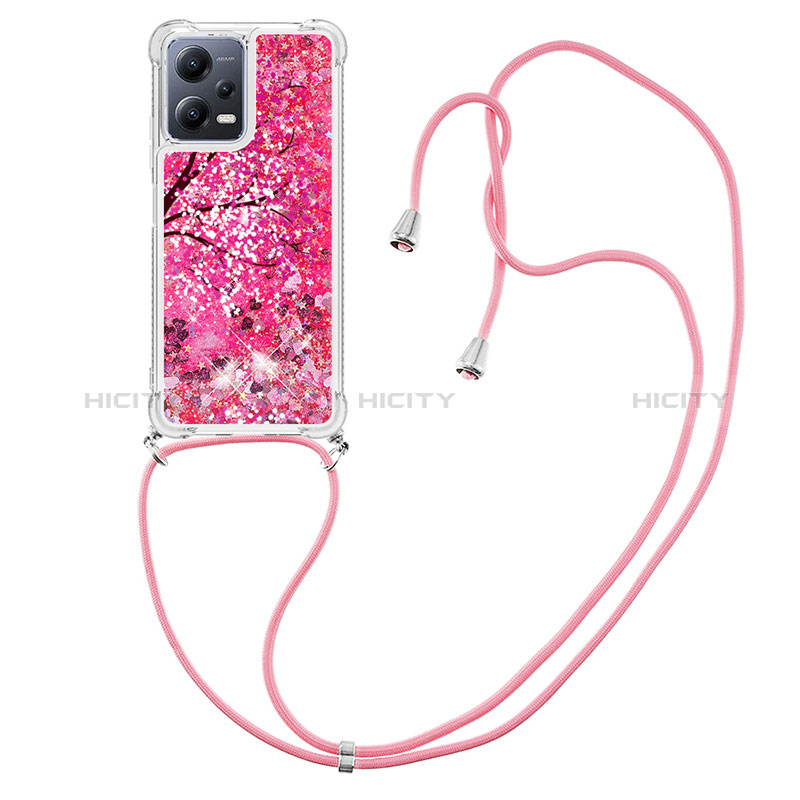 Coque Silicone Housse Etui Gel Bling-Bling avec Laniere Strap S02 pour Xiaomi Redmi Note 12 5G Plus