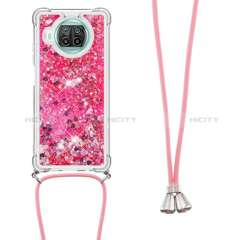 Coque Silicone Housse Etui Gel Bling-Bling avec Laniere Strap S03 pour Xiaomi Mi 10i 5G Plus