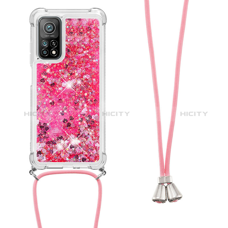 Coque Silicone Housse Etui Gel Bling-Bling avec Laniere Strap S03 pour Xiaomi Mi 10T Pro 5G Plus