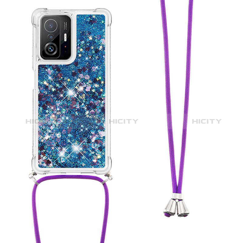 Coque Silicone Housse Etui Gel Bling-Bling avec Laniere Strap S03 pour Xiaomi Mi 11T 5G Plus