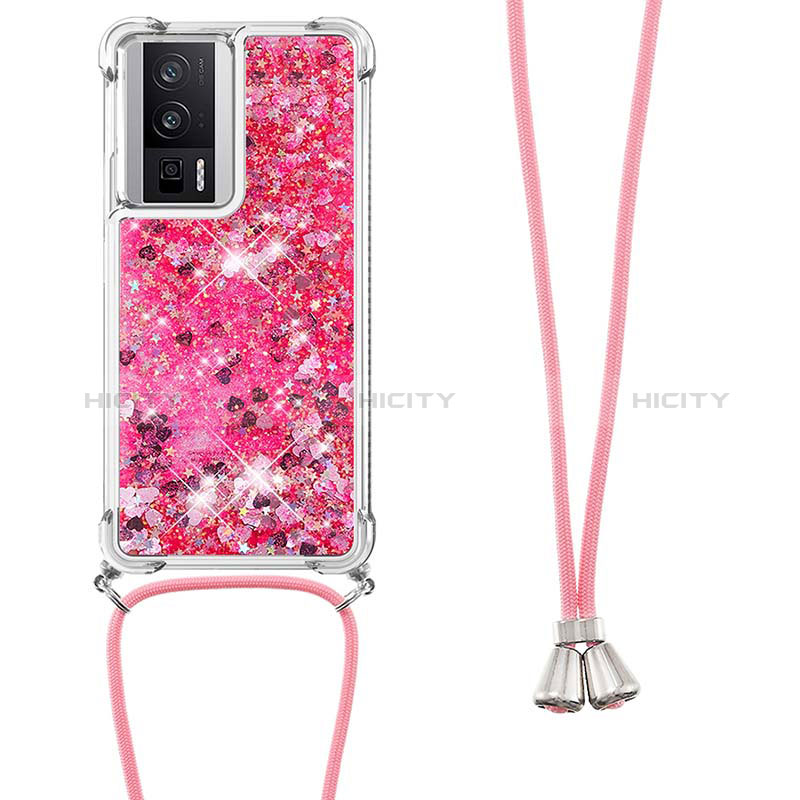 Coque Silicone Housse Etui Gel Bling-Bling avec Laniere Strap S03 pour Xiaomi Redmi K60 5G Plus