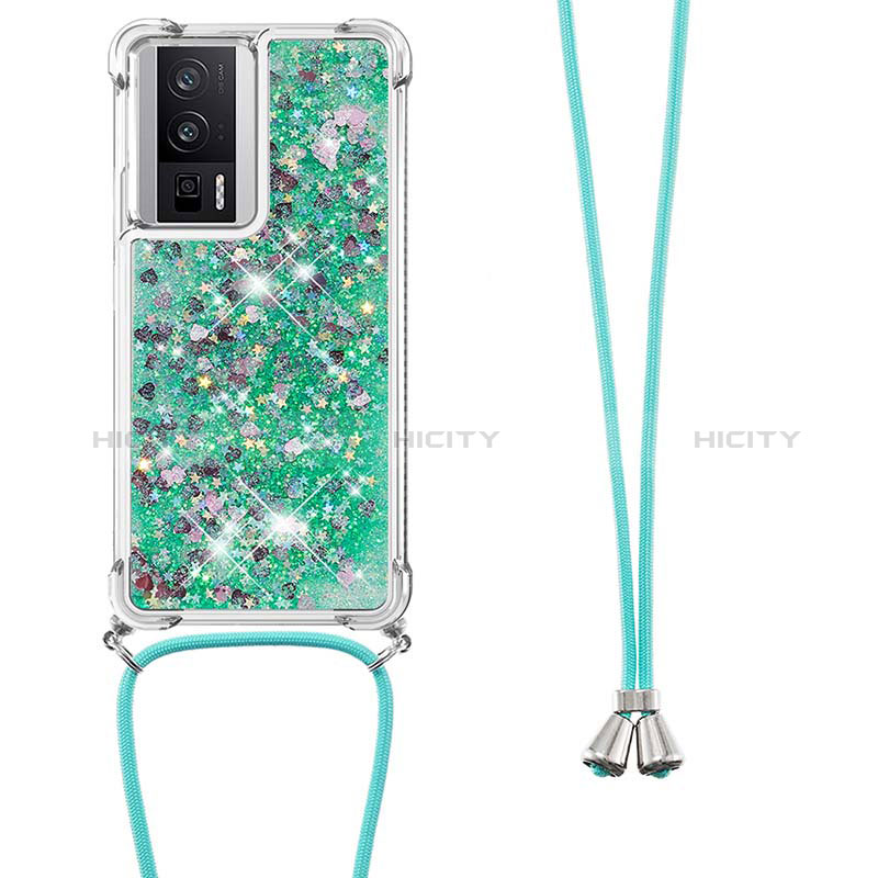 Coque Silicone Housse Etui Gel Bling-Bling avec Laniere Strap S03 pour Xiaomi Redmi K60 5G Plus