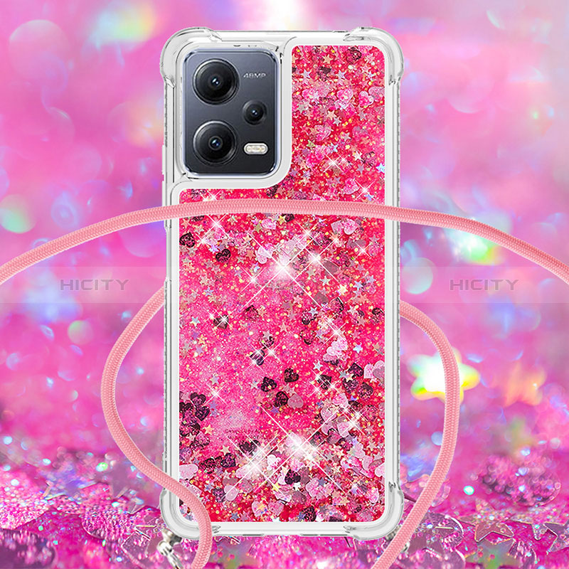 Coque Silicone Housse Etui Gel Bling-Bling avec Laniere Strap S03 pour Xiaomi Redmi Note 12 5G Plus