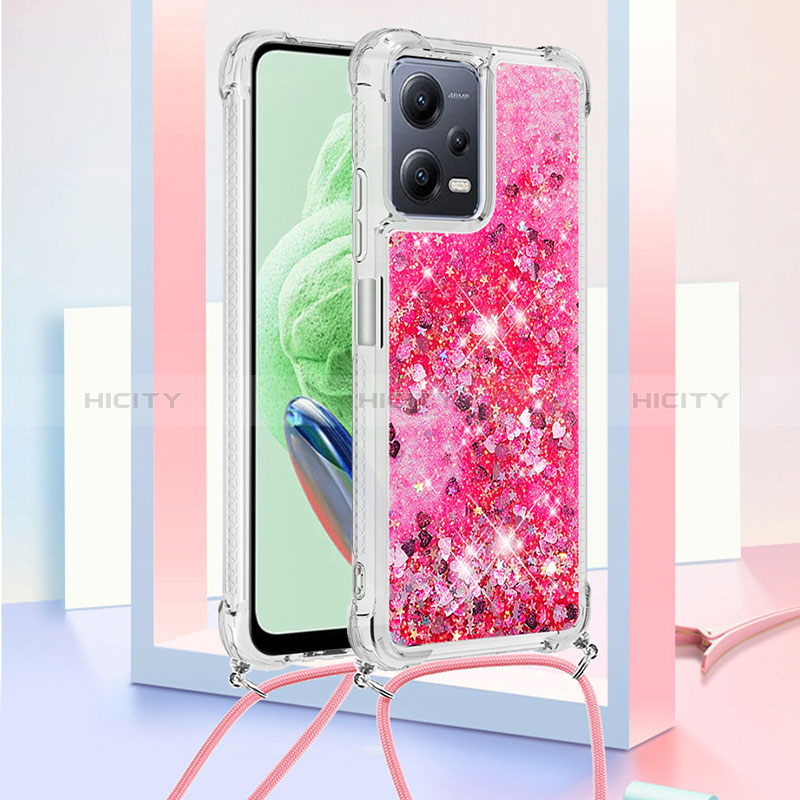 Coque Silicone Housse Etui Gel Bling-Bling avec Laniere Strap S03 pour Xiaomi Redmi Note 12 5G Plus