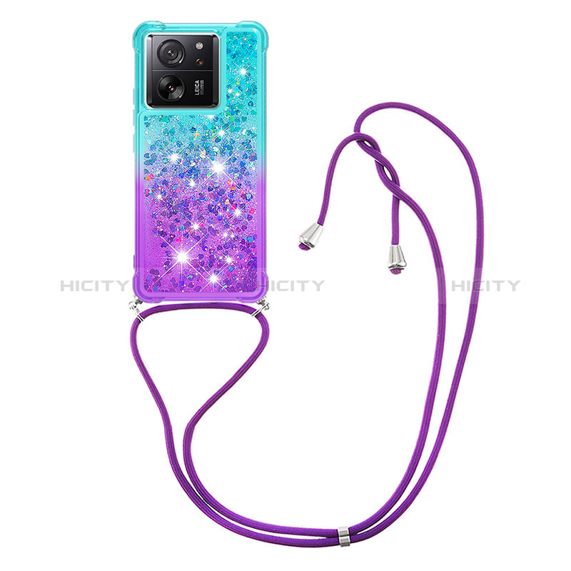 Coque Silicone Housse Etui Gel Bling-Bling avec Laniere Strap YB1 pour Xiaomi Redmi K60 Ultra 5G Plus