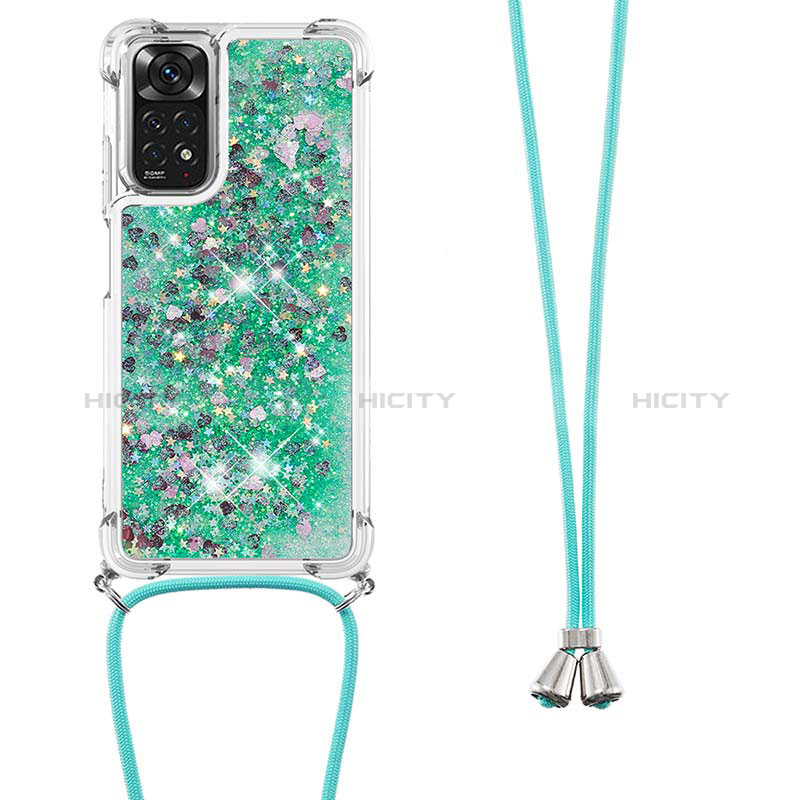 Coque Silicone Housse Etui Gel Bling-Bling avec Laniere Strap YB1 pour Xiaomi Redmi Note 11 4G (2022) Plus