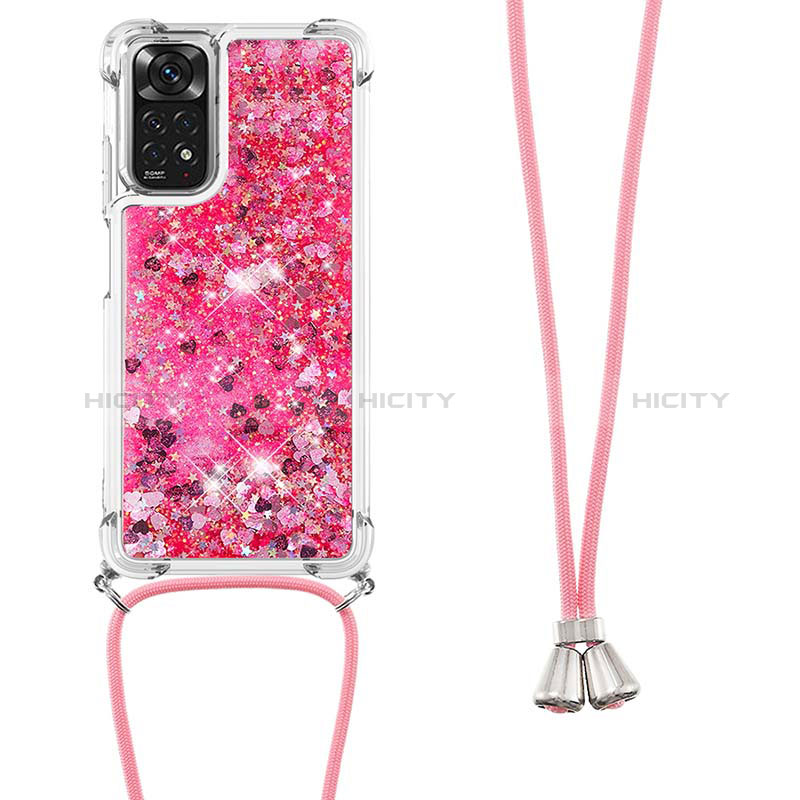 Coque Silicone Housse Etui Gel Bling-Bling avec Laniere Strap YB1 pour Xiaomi Redmi Note 11S 4G Plus