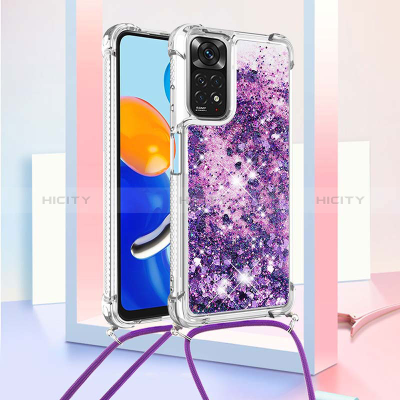 Coque Silicone Housse Etui Gel Bling-Bling avec Laniere Strap YB1 pour Xiaomi Redmi Note 11S 4G Plus