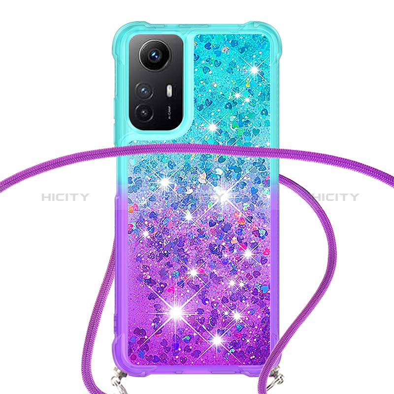 Coque Silicone Housse Etui Gel Bling-Bling avec Laniere Strap YB1 pour Xiaomi Redmi Note 12S Plus