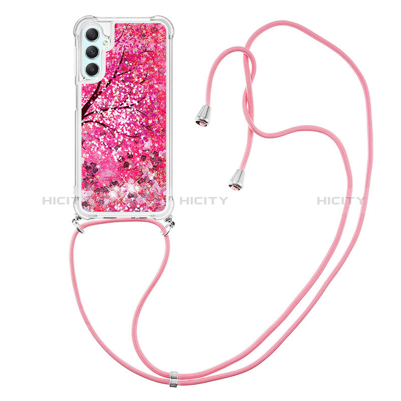 Coque Silicone Housse Etui Gel Bling-Bling avec Laniere Strap YB2 pour Samsung Galaxy A25 5G Plus