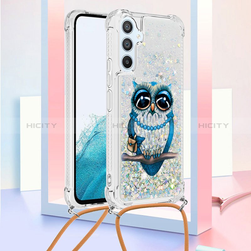 Coque Silicone Housse Etui Gel Bling-Bling avec Laniere Strap YB2 pour Samsung Galaxy A54 5G Mixte Plus