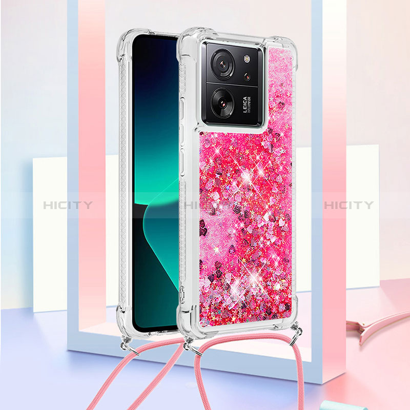 Coque Silicone Housse Etui Gel Bling-Bling avec Laniere Strap YB2 pour Xiaomi Mi 13T Pro 5G Plus