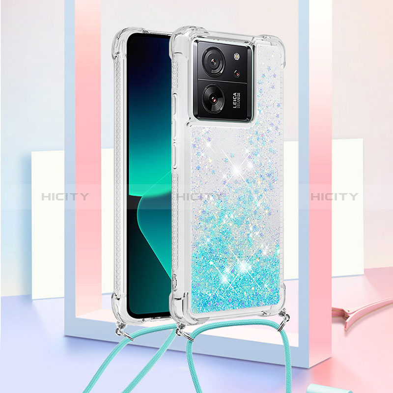 Coque Silicone Housse Etui Gel Bling-Bling avec Laniere Strap YB2 pour Xiaomi Redmi K60 Ultra 5G Plus