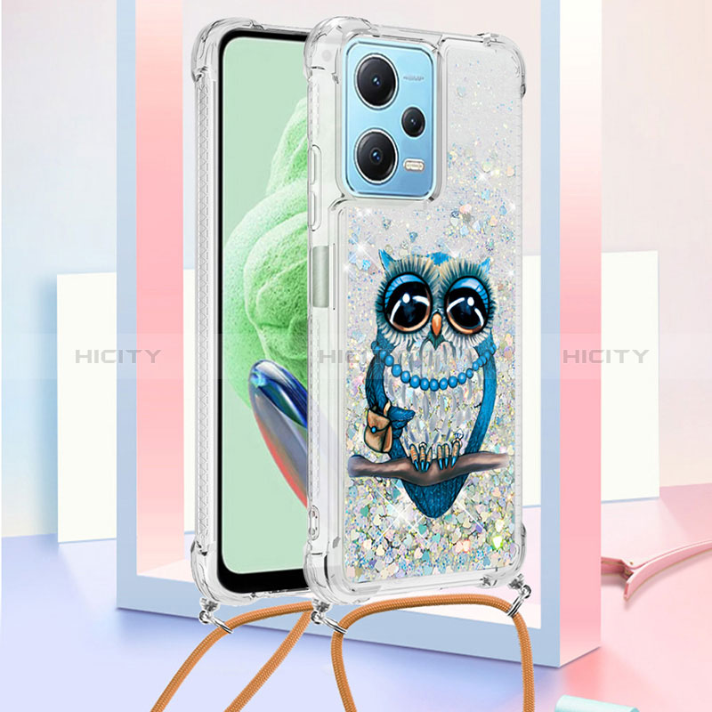 Coque Silicone Housse Etui Gel Bling-Bling avec Laniere Strap YB2 pour Xiaomi Redmi Note 12 5G Plus