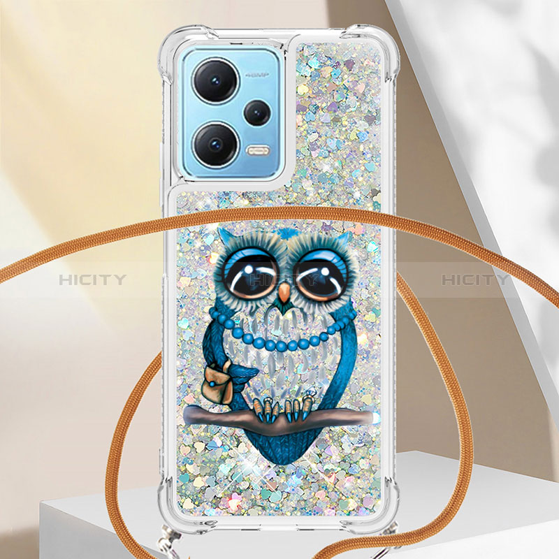 Coque Silicone Housse Etui Gel Bling-Bling avec Laniere Strap YB2 pour Xiaomi Redmi Note 12 5G Plus