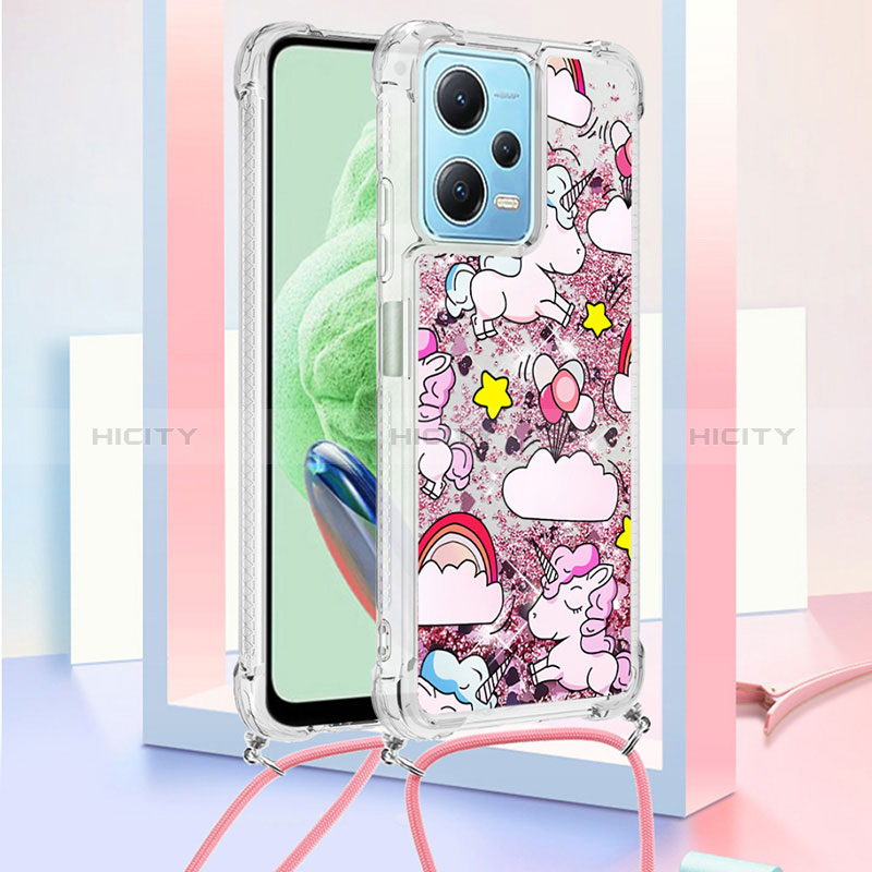 Coque Silicone Housse Etui Gel Bling-Bling avec Laniere Strap YB2 pour Xiaomi Redmi Note 12 5G Plus