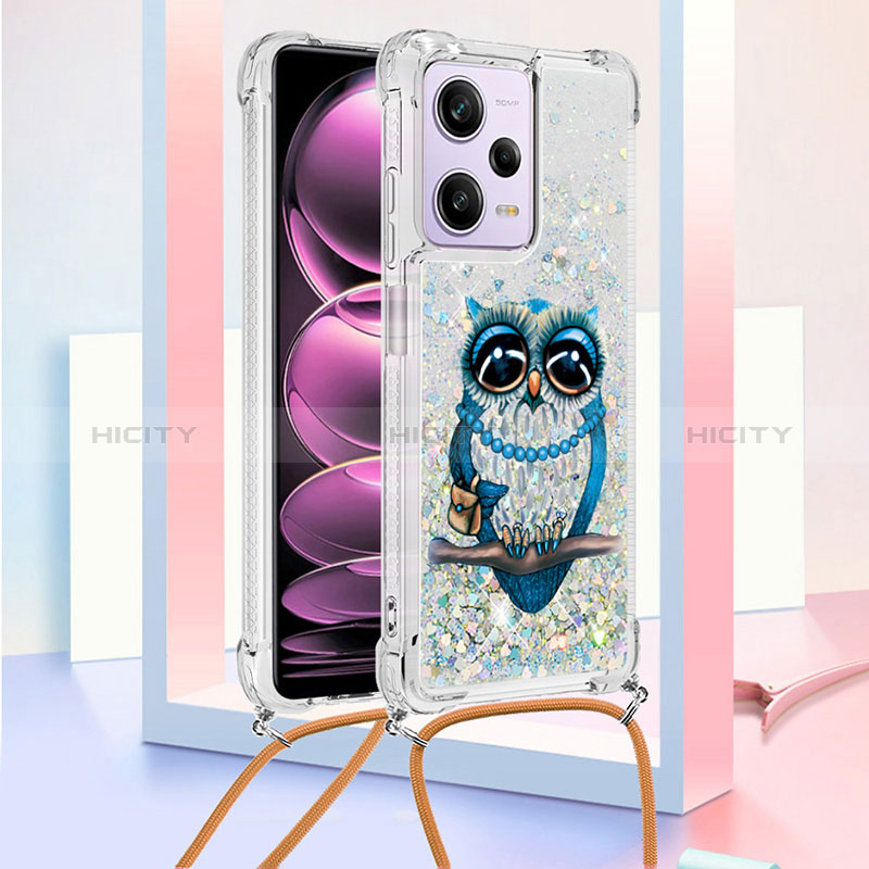 Coque Silicone Housse Etui Gel Bling-Bling avec Laniere Strap YB2 pour Xiaomi Redmi Note 12 Pro 5G Mixte Plus