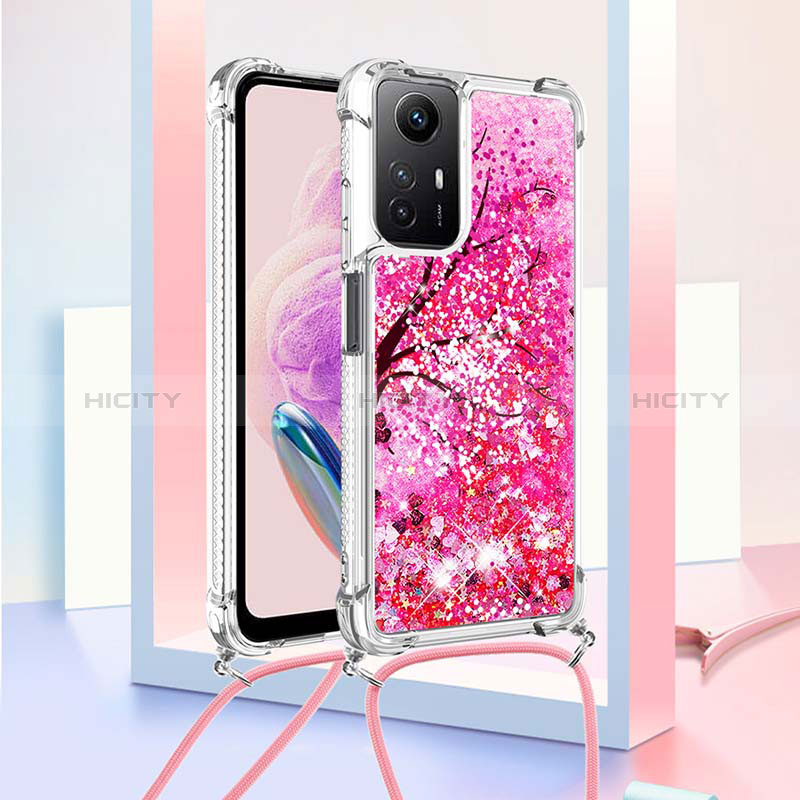 Coque Silicone Housse Etui Gel Bling-Bling avec Laniere Strap YB2 pour Xiaomi Redmi Note 12S Plus