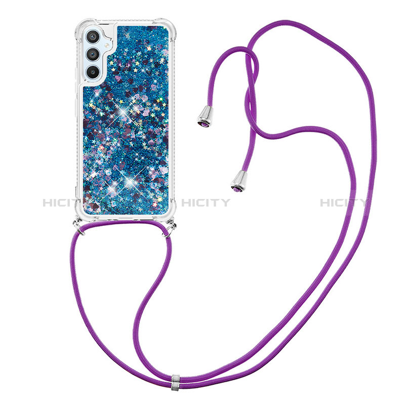 Coque Silicone Housse Etui Gel Bling-Bling avec Laniere Strap YB3 pour Samsung Galaxy Quantum4 5G Plus