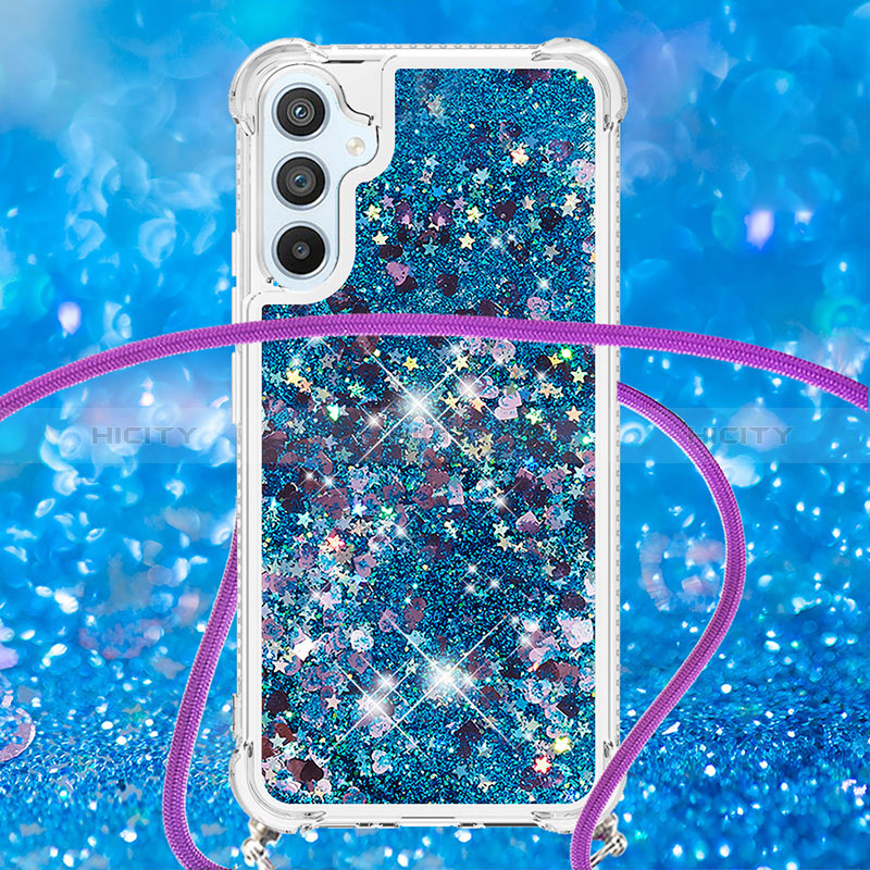 Coque Silicone Housse Etui Gel Bling-Bling avec Laniere Strap YB3 pour Samsung Galaxy Quantum4 5G Plus