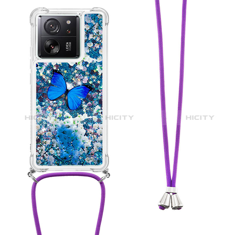 Coque Silicone Housse Etui Gel Bling-Bling avec Laniere Strap YB3 pour Xiaomi Mi 13T Pro 5G Plus