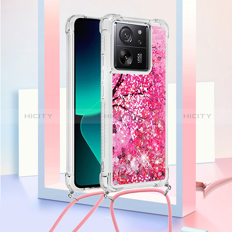 Coque Silicone Housse Etui Gel Bling-Bling avec Laniere Strap YB3 pour Xiaomi Mi 13T Pro 5G Plus