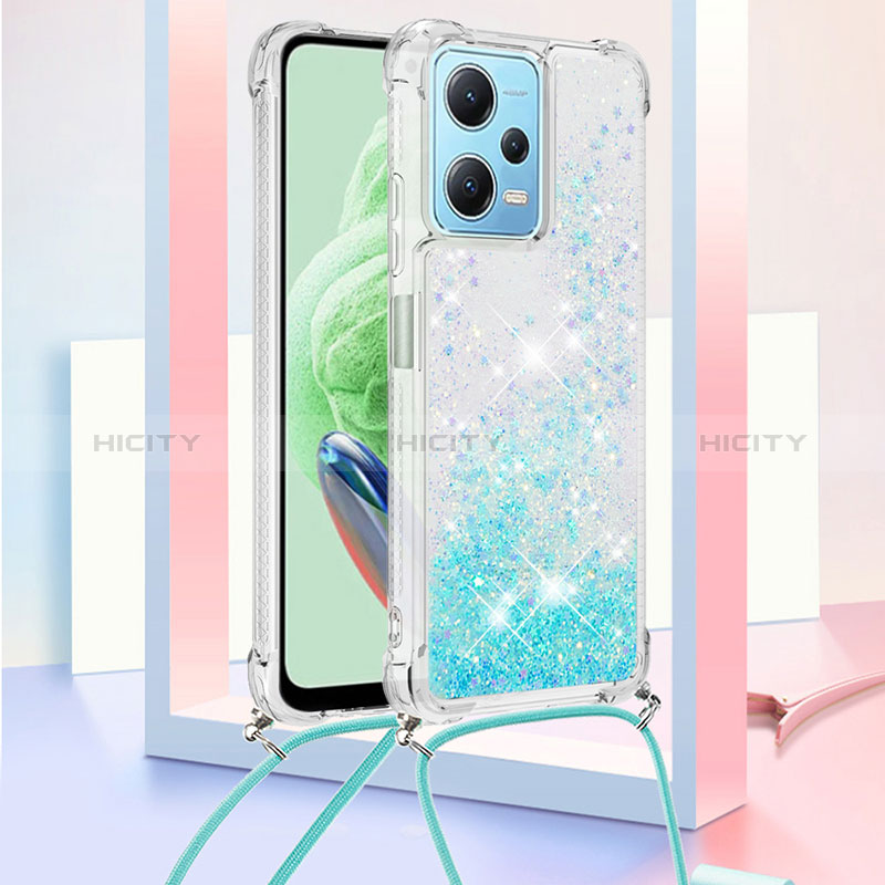 Coque Silicone Housse Etui Gel Bling-Bling avec Laniere Strap YB3 pour Xiaomi Redmi Note 12 5G Plus