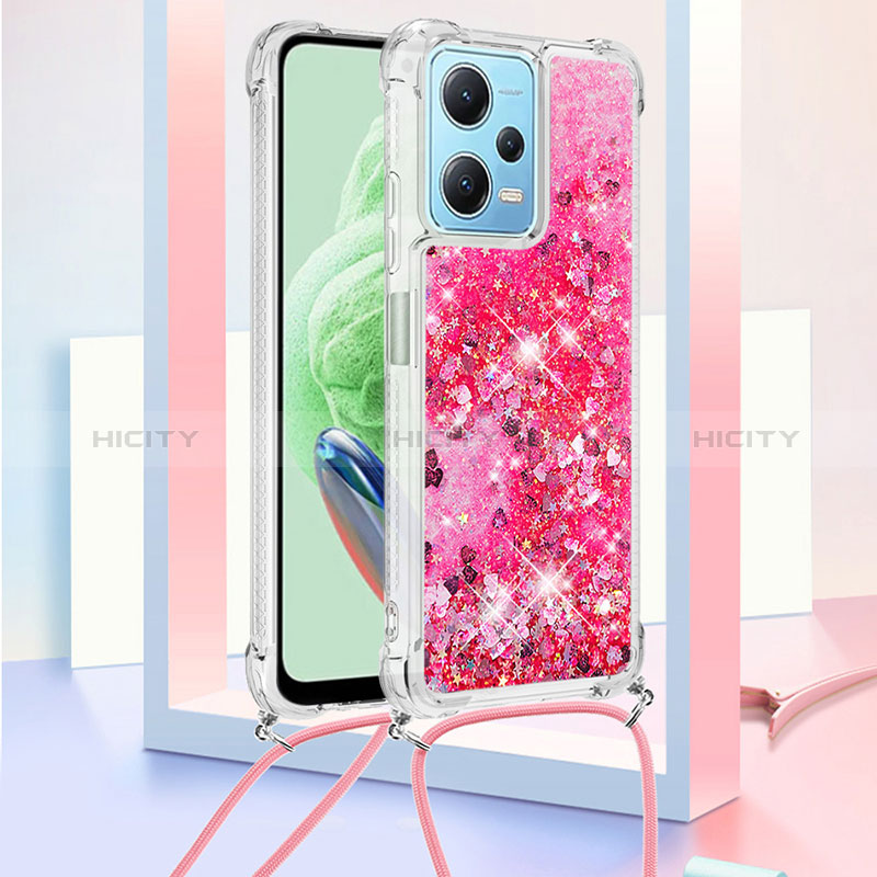 Coque Silicone Housse Etui Gel Bling-Bling avec Laniere Strap YB3 pour Xiaomi Redmi Note 12 5G Plus