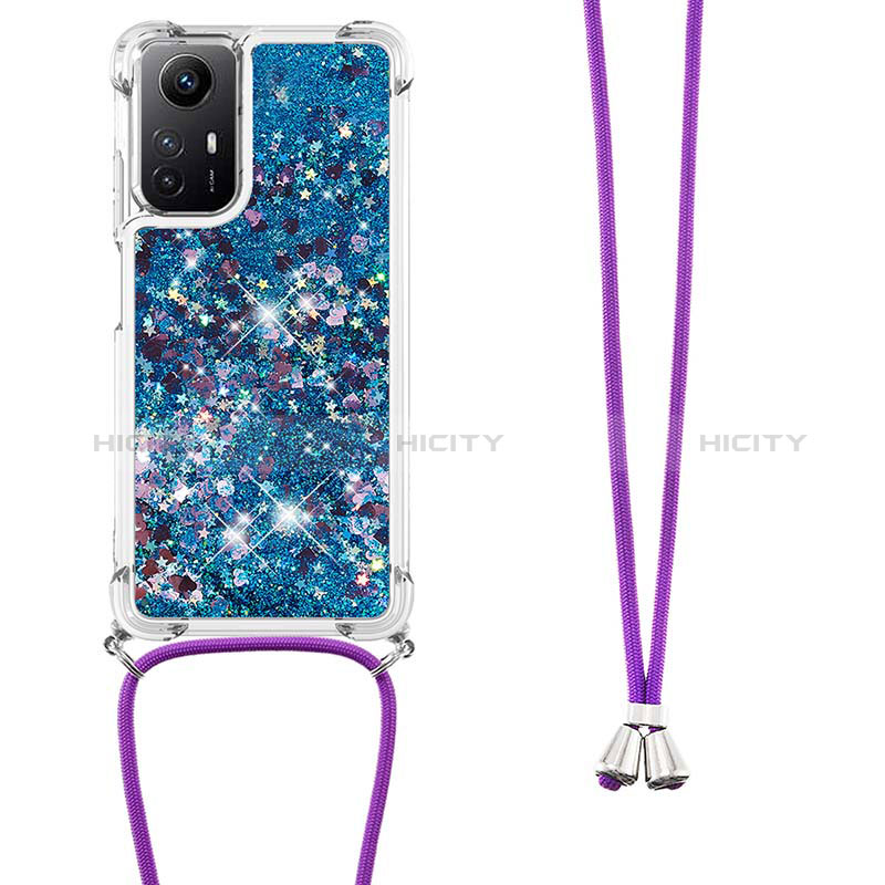 Coque Silicone Housse Etui Gel Bling-Bling avec Laniere Strap YB3 pour Xiaomi Redmi Note 12S Plus