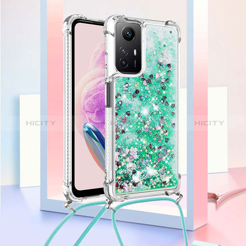 Coque Silicone Housse Etui Gel Bling-Bling avec Laniere Strap YB3 pour Xiaomi Redmi Note 12S Plus